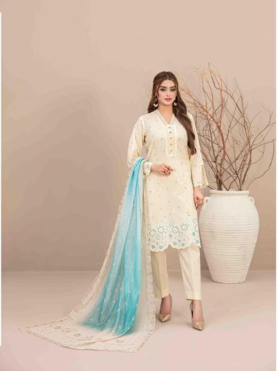 Mismah D-2744 Stitched Large by Tawakkal Pakistani Three Piece Party Wear Bangladesh