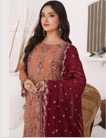 HANIYA RAY-4308 Stitched Pakistani Three Piece Large Size Party Wear Bangladesh